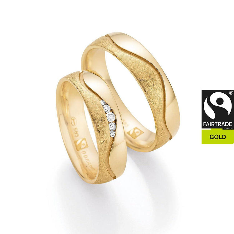 FAIR TRADE GOLD Trauringe Gelbgold mit Diamanten - Trauringmacher