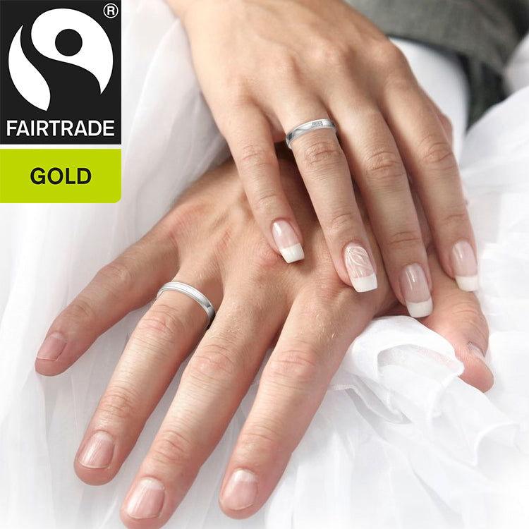 FAIR TRADE GOLD Trauringe Weißgold mit Diamanten - Trauringmacher