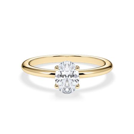 Verlobungsring Oval Hidden Halo Gelbgold/- 750 mit Diamant ab 0.50ct