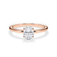 Verlobungsring Oval Hidden Halo Rosegold/- 750 mit Diamant ab 0.50ct