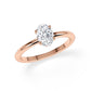Verlobungsring Oval Hidden Halo Rosegold/- 750 mit Diamant ab 0.50ct