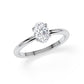 Verlobungsring Oval Hidden Halo Weissgold/- 750 mit Diamant ab 0.50ct