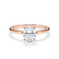 Verlobungsring Oval Hidden Halo Rosegold/- 750 mit Diamant ab 1.00ct