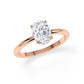 Verlobungsring Oval Hidden Halo Rosegold/- 750 mit Diamant ab 1.00ct