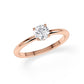 Verlobungsring Brillant Hidden Halo Roségold/- 750 mit Diamant ab 0.50ct