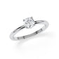 Verlobungsring Brillant Hidden Halo Weißgold/- 750 mit Diamant ab 0.50ct