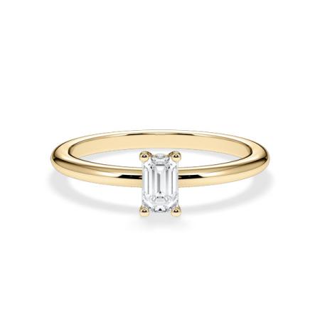 Verlobungsring Emerald Hidden Halo Gelbgold/- 750 mit Diamant ab 0.50ct
