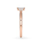 Verlobungsring Emerald Hidden Halo Roségold/- 750 mit Diamant ab 0.50ct
