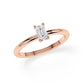 Verlobungsring Emerald Hidden Halo Roségold/- 750 mit Diamant ab 0.50ct