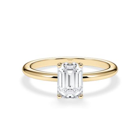 Verlobungsring Emerald Hidden Halo Gelbgold/- 750 mit Diamant ab 1.00ct