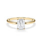 Verlobungsring Emerald Hidden Halo Gelbgold/- 750 mit Diamant ab 1.00ct