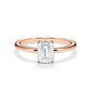 Verlobungsring Emerald Hidden Halo Roségold/- 750 mit Diamant ab 1.00ct