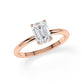 Verlobungsring Emerald Hidden Halo Roségold/- 750 mit Diamant ab 1.00ct