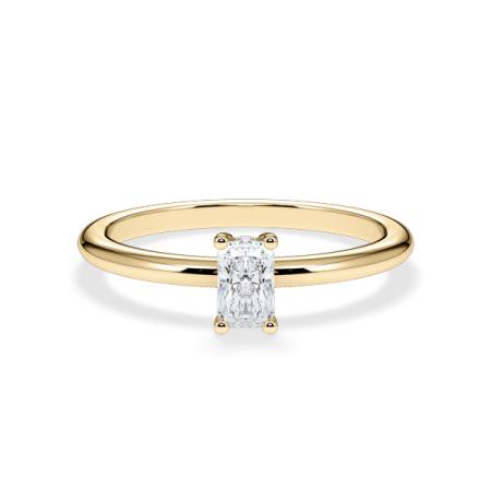 Verlobungsring Radiant Hidden Halo Gelbgold/- 750 mit Diamant ab 0.50ct