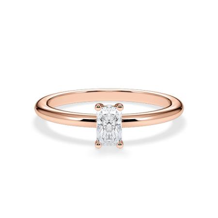 Verlobungsring Radiant Hidden Halo Rosegold/- 750 mit Diamant ab 0.50ct