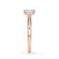 Verlobungsring Radiant Hidden Halo Rosegold/- 750 mit Diamant ab 0.50ct