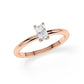Verlobungsring Radiant Hidden Halo Rosegold/- 750 mit Diamant ab 0.50ct