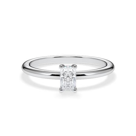 Verlobungsring Radiant Hidden Halo Weißgold/- 750 mit Diamant ab 0.50ct