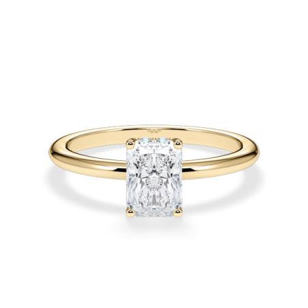 Verlobungsring Radiant Hidden Halo Gelbgold/- 750 mit Diamant ab 1.00ct
