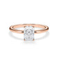 Verlobungsring Radiant Hidden Halo Rosegold/- 750 mit Diamant ab 1.00ct
