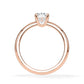 Verlobungsring Radiant Hidden Halo Rosegold/- 750 mit Diamant ab 1.00ct