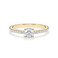 Verlobungsring Brillant Hidden Halo & Pavé Gelbgold/- 750 mit Diamant ab 0.50ct