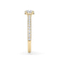 Verlobungsring Brillant Hidden Halo & Pavé Gelbgold/- 750 mit Diamant ab 0.50ct