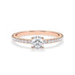 Verlobungsring Brillant Hidden Halo & Pavé Roségold/- 750 mit Diamant ab 0.50ct