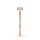 Verlobungsring Brillant Hidden Halo & Pavé Roségold/- 750 mit Diamant ab 0.50ct