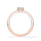 Verlobungsring Brillant Hidden Halo & Pavé Roségold/- 750 mit Diamant ab 0.50ct