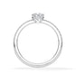 Verlobungsring Brillant Hidden Halo & Pavé Weißgold/- 750 mit Diamant ab 0.50ct