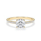 Verlobungsring Brillant Hidden Halo & Pavé Gelbgold/- 750 mit Diamant ab 1.00ct