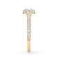 Verlobungsring Brillant Hidden Halo & Pavé Gelbgold/- 750 mit Diamant ab 1.00ct