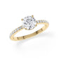 Verlobungsring Brillant Hidden Halo & Pavé Gelbgold/- 750 mit Diamant ab 1.00ct
