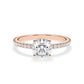 Verlobungsring Brillant Hidden Halo & Pavé Roségold/- 750 mit Diamant ab 1.00ct