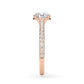 Verlobungsring Brillant Hidden Halo & Pavé Roségold/- 750 mit Diamant ab 1.00ct