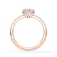 Verlobungsring Brillant Hidden Halo & Pavé Roségold/- 750 mit Diamant ab 1.00ct