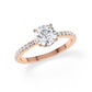 Verlobungsring Brillant Hidden Halo & Pavé Roségold/- 750 mit Diamant ab 1.00ct