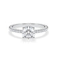 Verlobungsring Brillant Hidden Halo & Pavé Weißgold/- 750 mit Diamant ab 1.00ct
