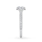Verlobungsring Brillant Hidden Halo & Pavé Weißgold/- 750 mit Diamant ab 1.00ct
