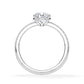 Verlobungsring Brillant Hidden Halo & Pavé Weißgold/- 750 mit Diamant ab 1.00ct