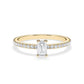 Verlobungsring Emerald Hidden Halo & Pavé Gelbgold/- 750 mit Diamant ab 0.50ct