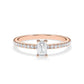 Verlobungsring Emerald Hidden Halo & Pavé Roségold/- 750 mit Diamant ab 0.50ct