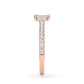 Verlobungsring Emerald Hidden Halo & Pavé Roségold/- 750 mit Diamant ab 0.50ct