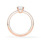 Verlobungsring Emerald Hidden Halo & Pavé Roségold/- 750 mit Diamant ab 1.00ct