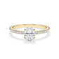 Verlobungsring Oval Hidden Halo & Pavé Gelbgold/- 750 mit Diamant ab 0.50ct