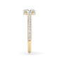 Verlobungsring Oval Hidden Halo & Pavé Gelbgold/- 750 mit Diamant ab 0.50ct