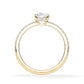 Verlobungsring Oval Hidden Halo & Pavé Gelbgold/- 750 mit Diamant ab 0.50ct