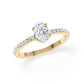 Verlobungsring Oval Hidden Halo & Pavé Gelbgold/- 750 mit Diamant ab 0.50ct