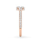 Verlobungsring Oval Hidden Halo & Pavé Rosegold/- 750 mit Diamant ab 0.50ct